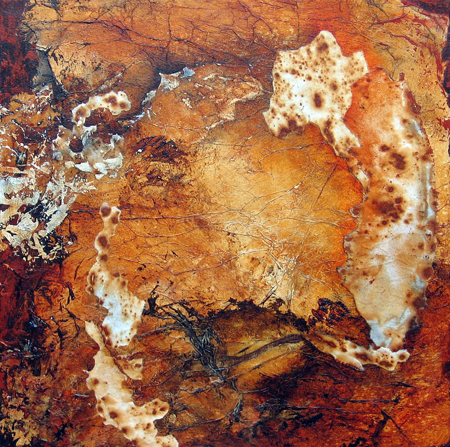 Normand Sénéchal. D Construction 2 Série Rust Art. Techniques mixtes sur bois. 16"X16" - 2013